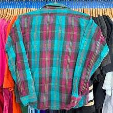 Load image into Gallery viewer, Fiver Brothers Pink &amp; Teal Flannel Button Up
