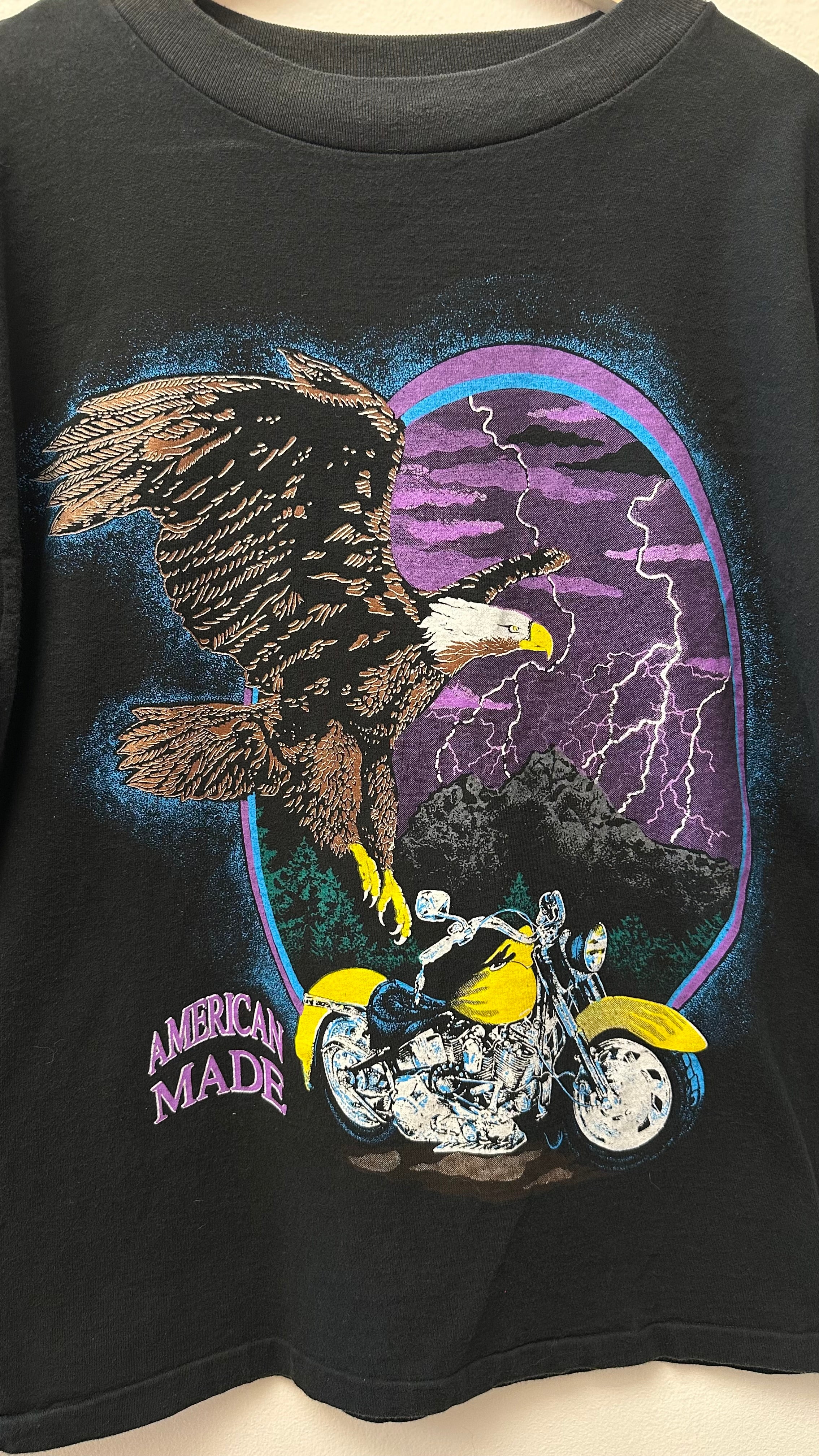 American Made Eagle & Motorbike T-Shirt