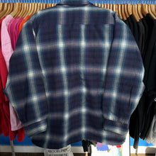 Load image into Gallery viewer, Blue Plaid Button Up Jacket
