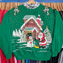 Load image into Gallery viewer, Santa’s Workshop Sparkly Turtle Neck Sweatshirt
