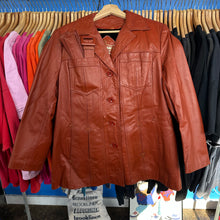 Load image into Gallery viewer, Burnt Orange Leather Jacket
