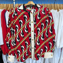 Load image into Gallery viewer, Penguin Bobby Mackie Silk Button Up
