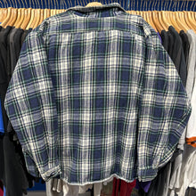 Load image into Gallery viewer, Five Brothers Blue Green Plaid Button Up
