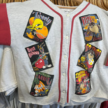 Load image into Gallery viewer, Looney Tunes Pink &amp; Grey Baseball Jersey T-Shirt
