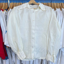 Load image into Gallery viewer, White Chiffon Button Up
