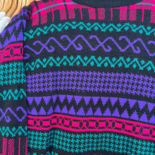 Load image into Gallery viewer, Neon &amp; Black Long Sweater
