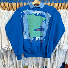 Load image into Gallery viewer, Puff Paint Minnesota Collard Crewneck Sweatshirt
