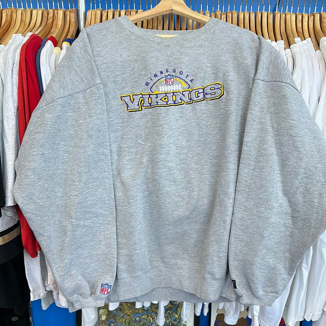 Embroidered Vikings Crewneck Sweatshirt