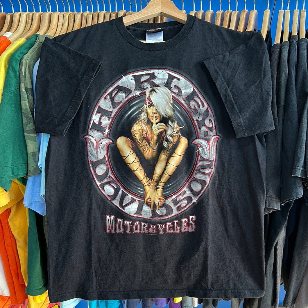 Harley Davidson Shh Whispering Girl T-Shirt