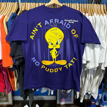 Load image into Gallery viewer, Tweety Ain’t Afraid Purple T-Shirt
