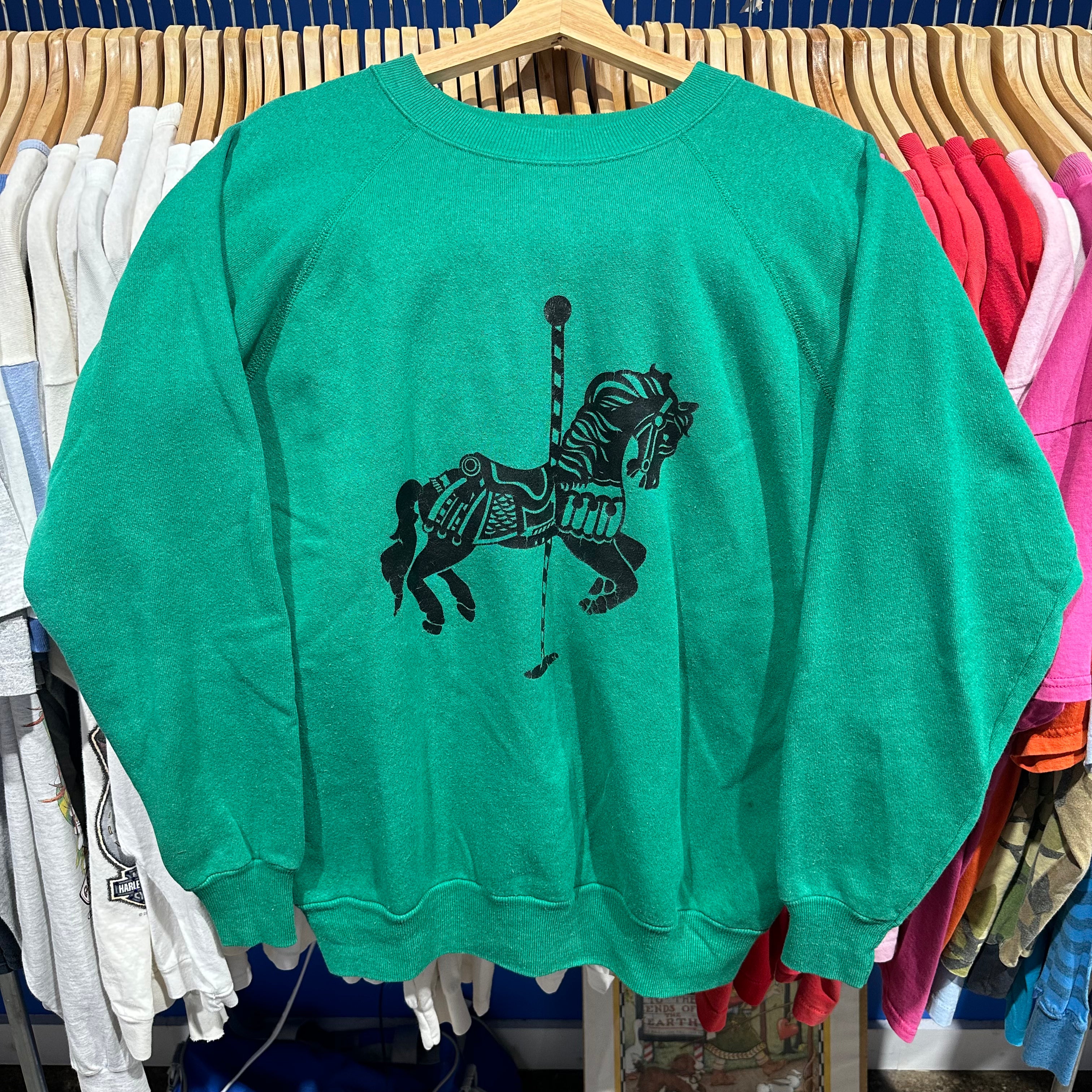 Carousel Horse Crewneck Sweatshirt