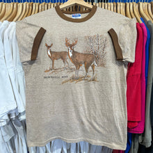 Load image into Gallery viewer, Brownsville MN Deer Scene Ringer T-Shirt
