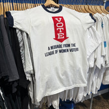 Load image into Gallery viewer, League Of Women Voters Ringer T-Shirt
