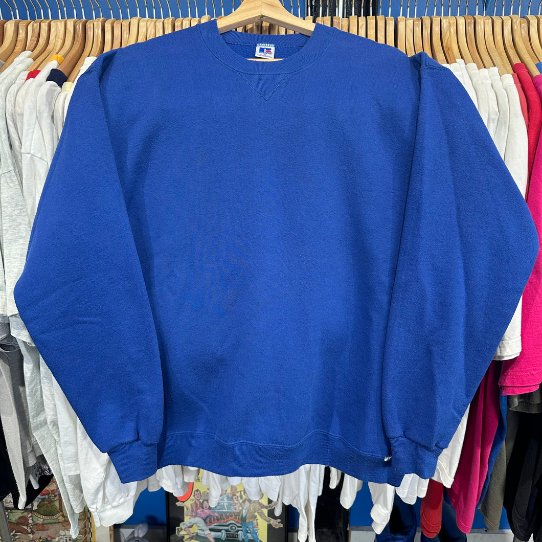 Primary Blue Blank Russell Athletic Crewneck Sweatshirt