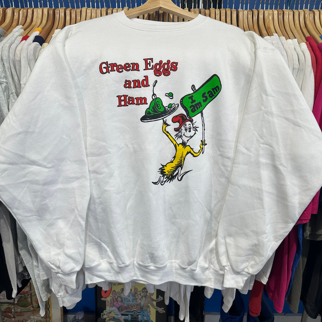 Green Eggs and Ham Dr Seuss Crew Neck Sweatshirt