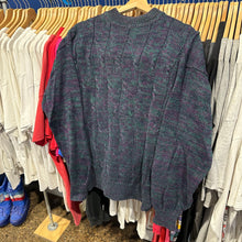 Load image into Gallery viewer, Dark Blue Cable Knit Sweater

