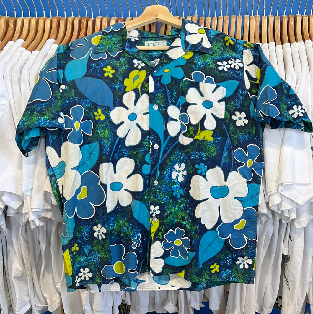 Kauai Floral Hawaiian Button Up