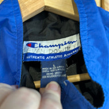 Load image into Gallery viewer, Blue and Black Champion Windbreaker
