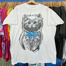 Load image into Gallery viewer, Blue Ribbon Cat T-Shirt
