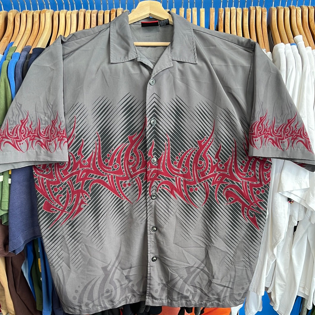 Street Culture Tribal y2k Button Up Shirt