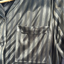 Load image into Gallery viewer, Sheer Metallic Stripped Button Up
