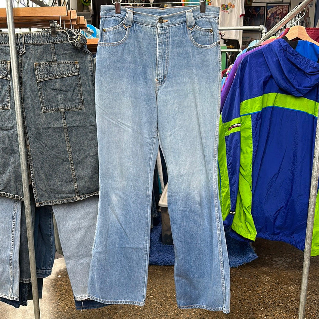 Scrambler Denim Pink Pink Pocket Flare Pants