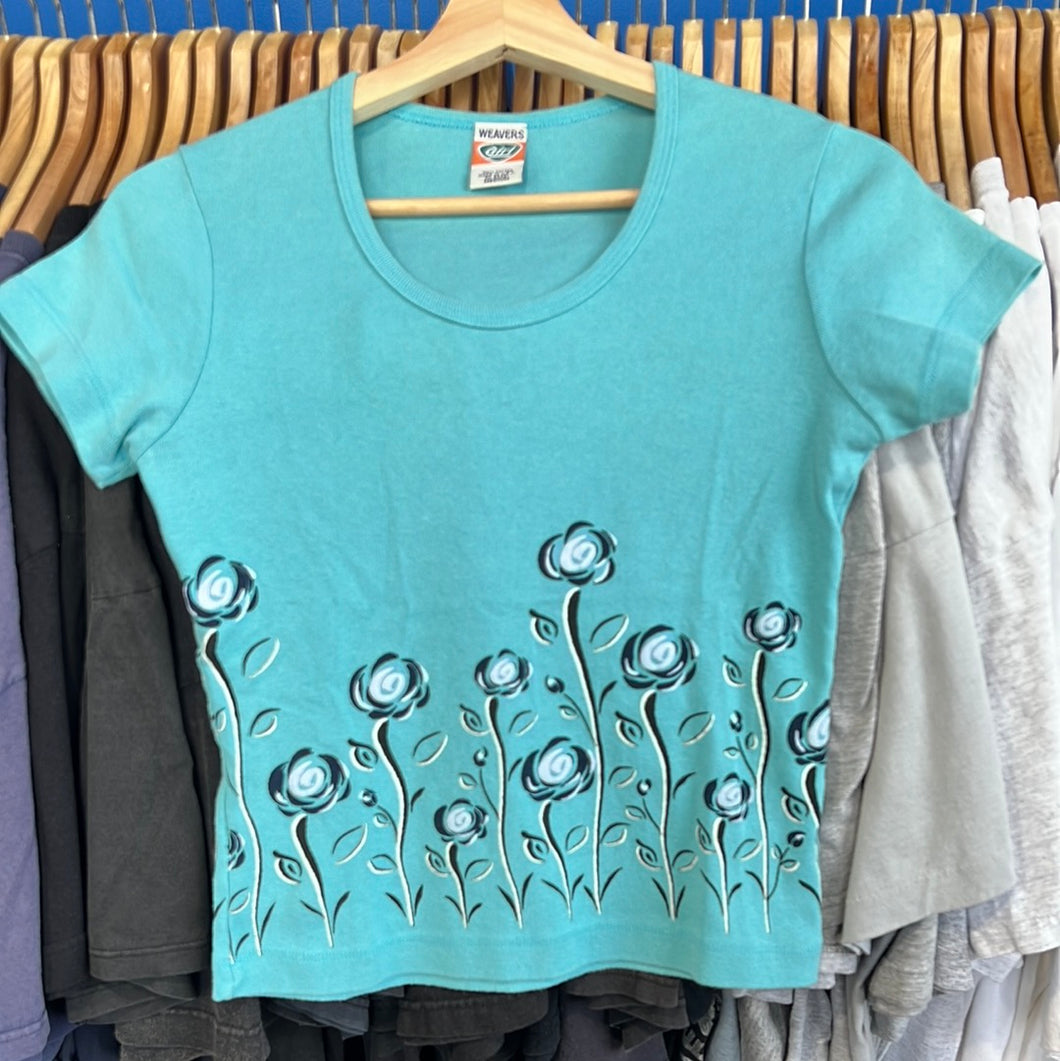 Weavers Girl Flower Print T-Shirt