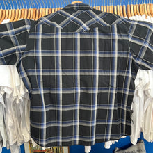 Load image into Gallery viewer, Wrangler Black &amp; Blue Western Button Up
