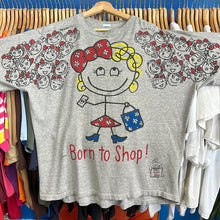Load image into Gallery viewer, “Born to Shop” Drawing T-Shirt
