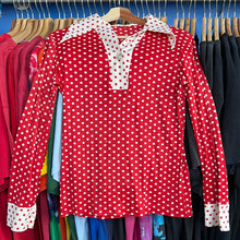 Load image into Gallery viewer, Red Polka Dot Femme Blouse
