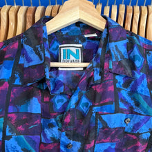 Load image into Gallery viewer, In Private Patterned Silk Button Up
