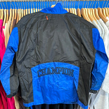 Load image into Gallery viewer, Blue and Black Champion Windbreaker
