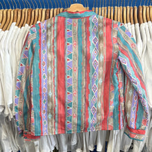 Load image into Gallery viewer, Bright Patterned Silk Button Up
