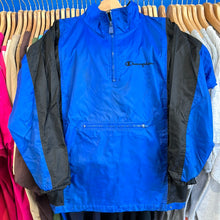 Load image into Gallery viewer, Blue and Black Champion Windbreaker
