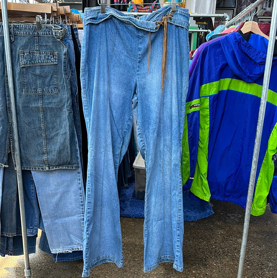 Santa Barbara Y2k Tie Denim Pants