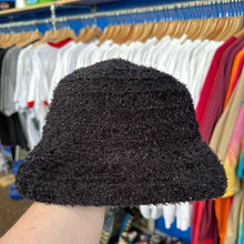 Load image into Gallery viewer, Fuzzy Black Sparkle Bucket Hat
