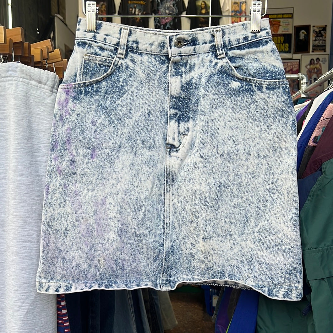 1980s Acid Wash Denim Mini Skirt // 80s Light Blue White Acid Wash Jean  Short Skirt - Etsy