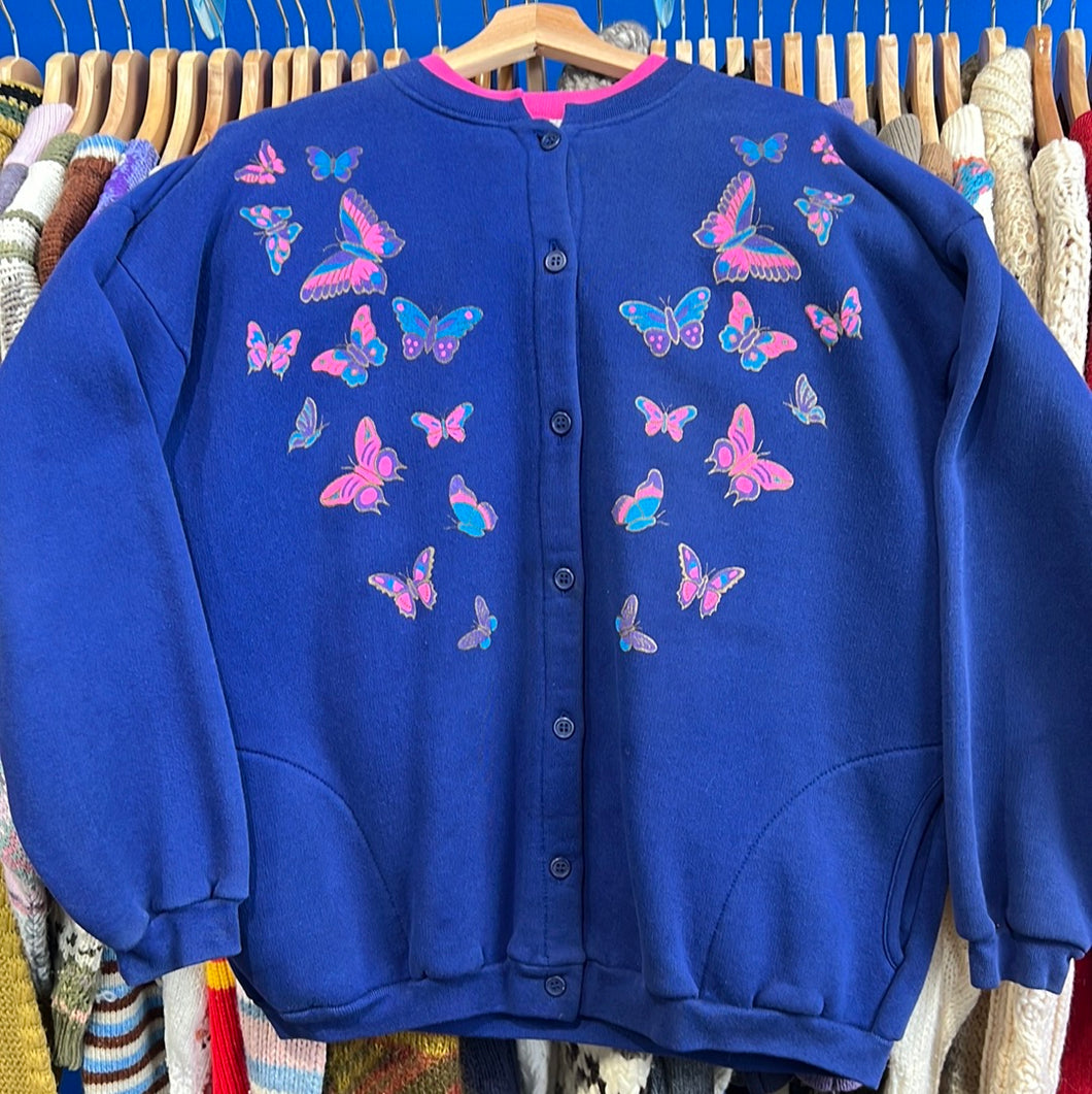 Butterfly Crewneck Cardigan