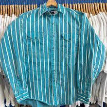 Load image into Gallery viewer, Vertical Stripe Wrangler Button Up
