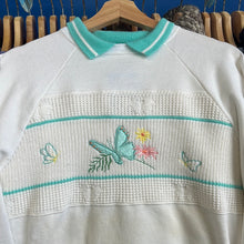 Load image into Gallery viewer, Embroidered Butterflies Grandma Style Sweatshirt
